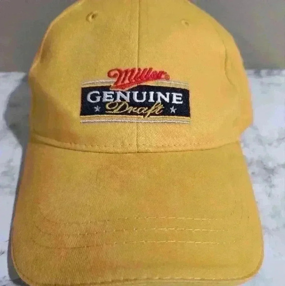 Miller Genuine Draft yellow cap hat - Picture 1 of 3